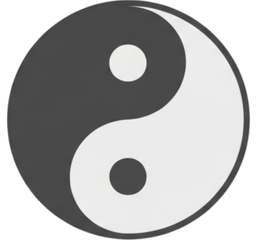 Shower screen sticker minimalist yin yang design - TenStickers
