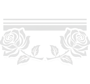 Shower screen sticker symmetrical rose design - TenStickers