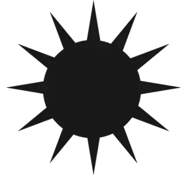 Sun Silhouette Blackboard Sticker - TenStickers