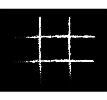 Tic Tac Toe Blackboard Childrens Bedroom Wall Sticker - TenStickers