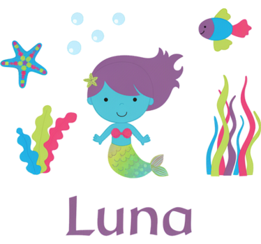 Customizable sticker mermaid door decoration - TenStickers