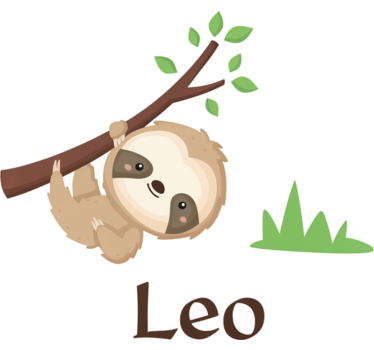 Customizable sticker sloth for kids' room - TenStickers