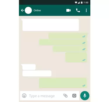 Messaging Interface Display whiteboard sticker - TenStickers