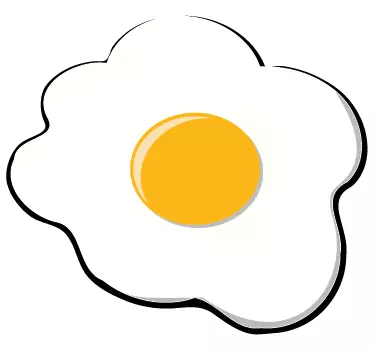 Kitchen wall sticker fried egg - TenStickers