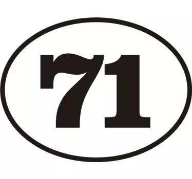 Racing number vehicle motorcycle decal - TenStickers
