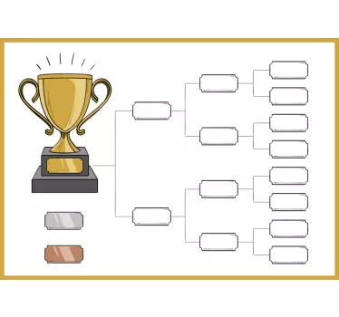 Whiteboard sticker championship bracket chart - TenStickers