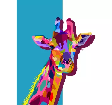 Giraffe 3D laptop skin - TenStickers