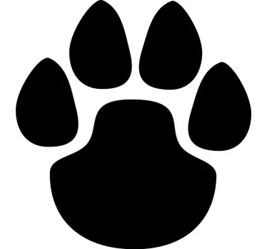 Paw prints silhouette car sticker - TenStickers