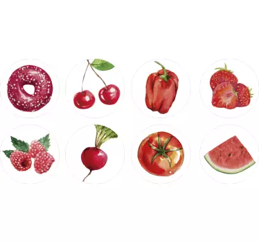 Fruit sticker with vibrant fruit illustrations - TenStickers