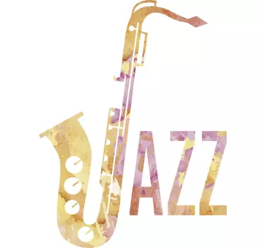 Musical sticker jazz saxophone artwork - TenStickers
