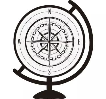 Compass travel wall decal - TenStickers