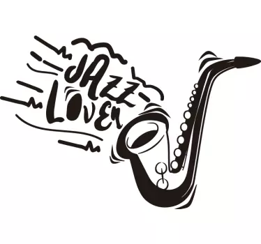 JAZZ LOVER SAXOPHONE DESIGN music wall sticker - TenStickers