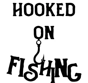 Fishing text nautical sticker - TenStickers