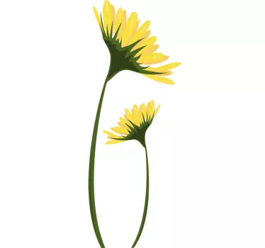 Yellow Daisies Decal - TenStickers