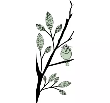 Floral Door Sticker - TenStickers