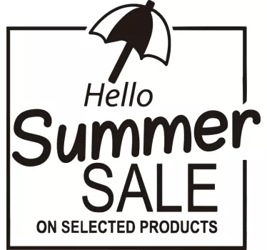 Hello summer sale sale wall sticker - TenStickers
