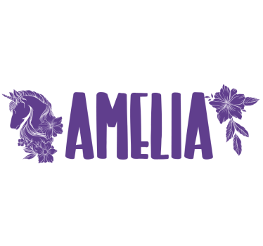 Customisable beautiful unicorn bike sticker - TenStickers