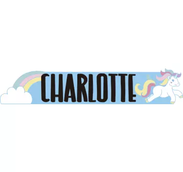 Customisable unicorn bike sticker - TenStickers