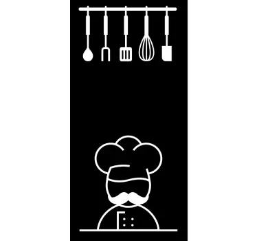 Kitchen doors glass sticker - TenStickers