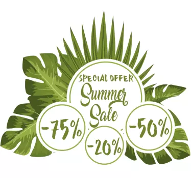 Tropical summer sale sticker - TenStickers