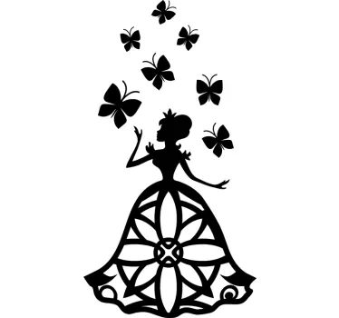 Set of butterfly decoration on window fairy sticker - TenStickers