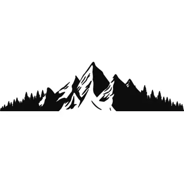 Mountains silhouette decals for cars - TenStickers
