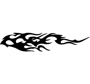 Motorcycle with flames Motorcycle decal - TenStickers
