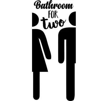 Bathroom for 2 Door  glass door decal - TenStickers