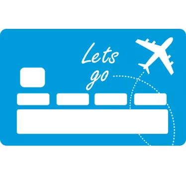 Credit card sticker travel-themed design - TenStickers