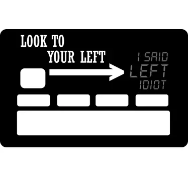 Look at your left arrow sign credit card sticker - TenStickers