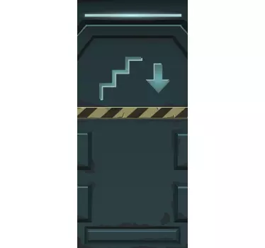 Door sticker elevator caution sign - TenStickers