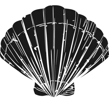 Stylized shell shape door sticker - TenStickers