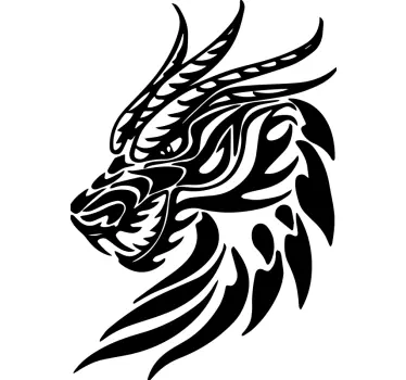 Dragon head motorcycle decal - TenStickers