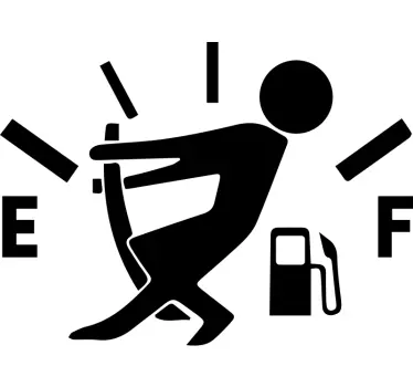 Empty fuel man Motorcycle decal - TenStickers