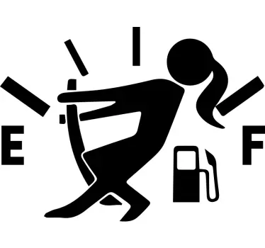 Empty fuel woman Motorcycle stickers - TenStickers