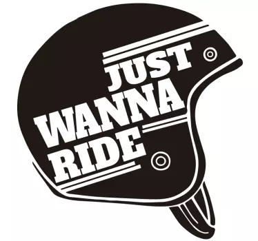 Just wanna ride Motorcycle decal - TenStickers