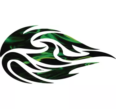 Tribal flame motorcycle decal - TenStickers