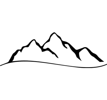 minimalistic mountain nature wall decal - TenStickers