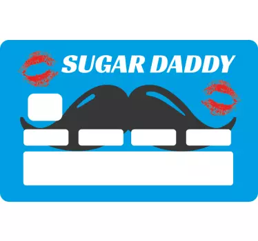 Sugar daddy sentence credit card sticker - TenStickers