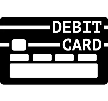 Debit card black background credit card sticker - TenStickers