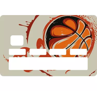 Basketball Splatter Design credit card sticker - TenStickers