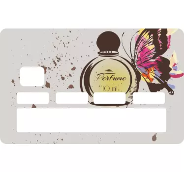 Credit card sticker perfume bottle butterfly - TenStickers