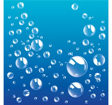 Washing machine bubbles appliance decals - TenStickers