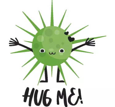 Covid 19 Hug me laptop skin decal - TenStickers
