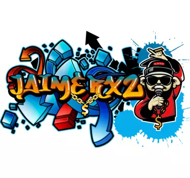 graffiti personalized wall art sticker - TenStickers