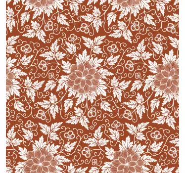 Floral paisley pattern fridge wrap - TenStickers
