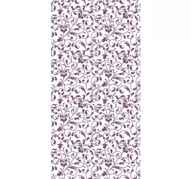 Ornamental Paisley leaf  fridge wrap decal - TenStickers