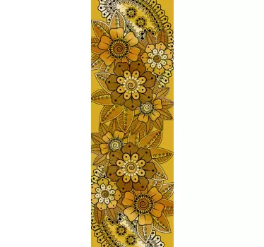Paisley Indian style fridge wrap decal - TenStickers