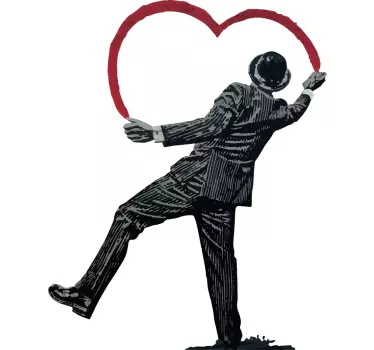 Banksy graffiti wall art sticker - TenStickers
