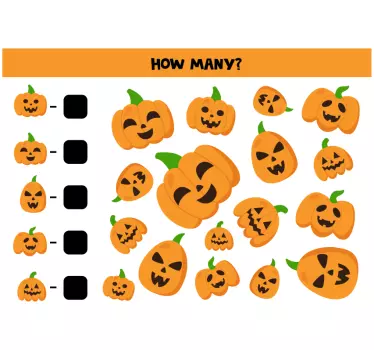 Maths operations halloween wall sticker - TenStickers